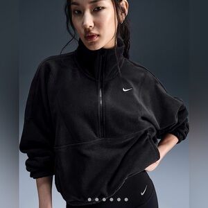 NWT Nike One Womens Thermal FIT Oversized 1/2 Zip Fleece Top sz M